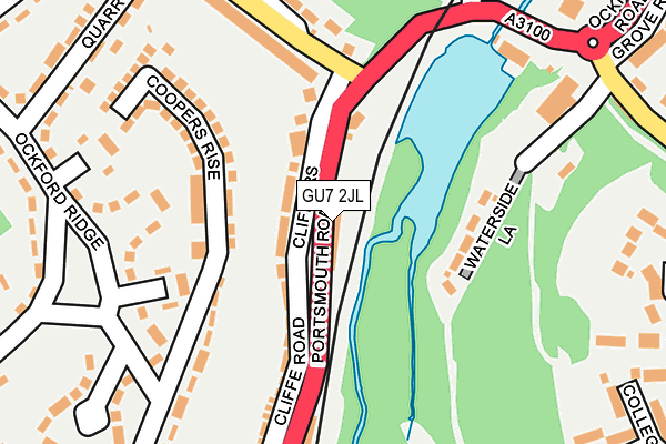 GU7 2JL map - OS OpenMap – Local (Ordnance Survey)