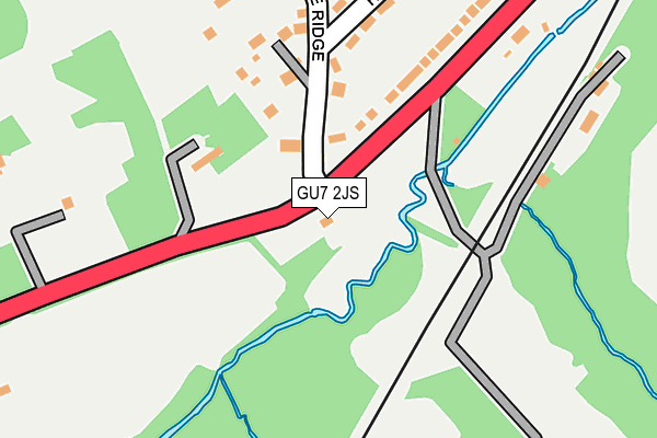 GU7 2JS map - OS OpenMap – Local (Ordnance Survey)