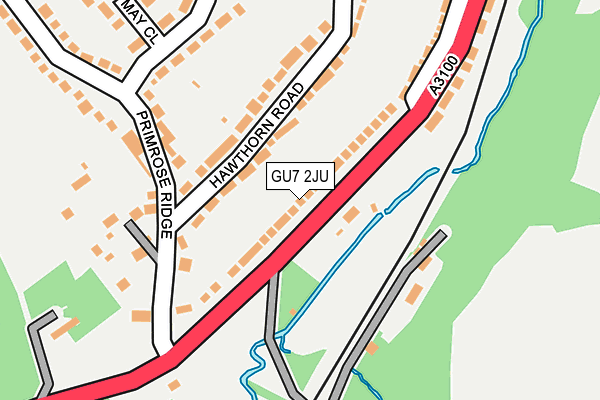 GU7 2JU map - OS OpenMap – Local (Ordnance Survey)