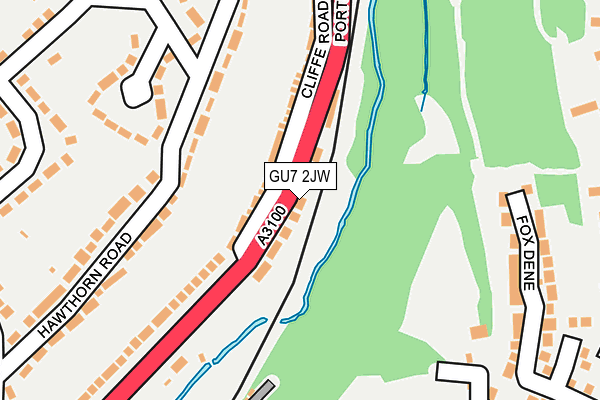 GU7 2JW map - OS OpenMap – Local (Ordnance Survey)