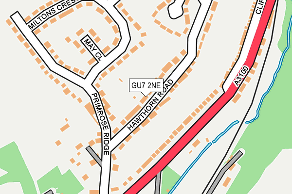 GU7 2NE map - OS OpenMap – Local (Ordnance Survey)