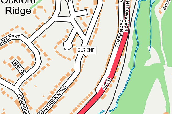 GU7 2NF map - OS OpenMap – Local (Ordnance Survey)