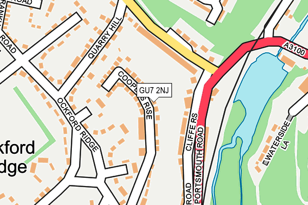 GU7 2NJ map - OS OpenMap – Local (Ordnance Survey)