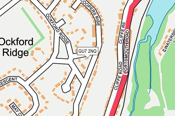 GU7 2NQ map - OS OpenMap – Local (Ordnance Survey)