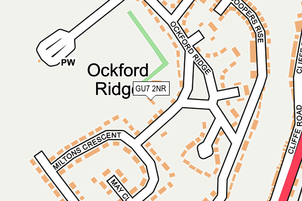 GU7 2NR map - OS OpenMap – Local (Ordnance Survey)