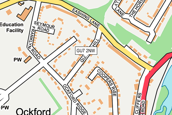 GU7 2NW map - OS OpenMap – Local (Ordnance Survey)