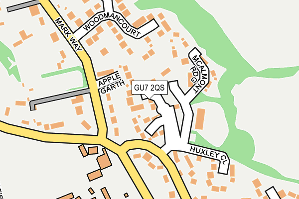 GU7 2QS map - OS OpenMap – Local (Ordnance Survey)