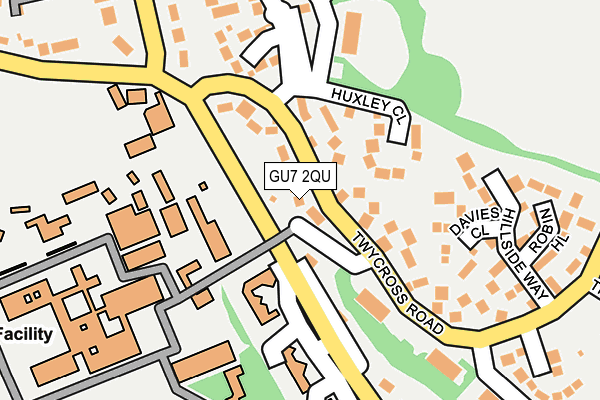 GU7 2QU map - OS OpenMap – Local (Ordnance Survey)