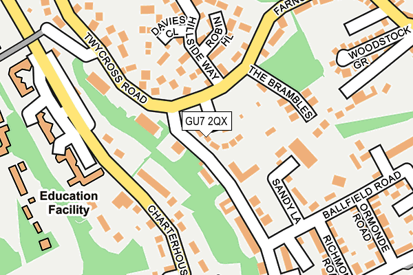 GU7 2QX map - OS OpenMap – Local (Ordnance Survey)