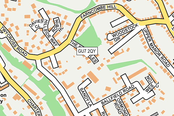 GU7 2QY map - OS OpenMap – Local (Ordnance Survey)