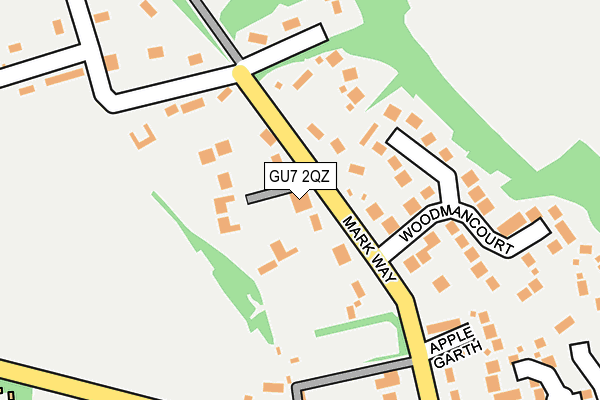 GU7 2QZ map - OS OpenMap – Local (Ordnance Survey)