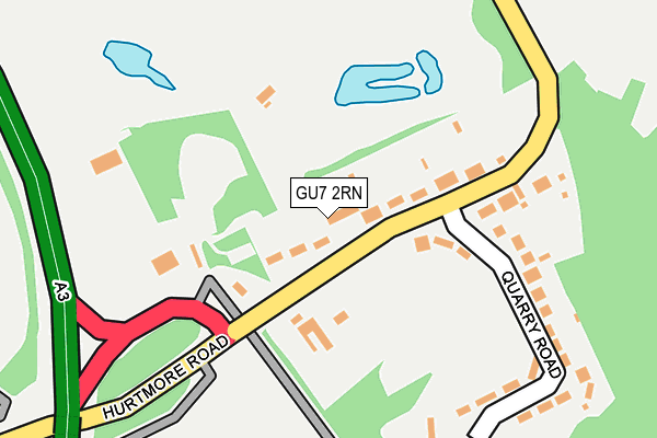 GU7 2RN map - OS OpenMap – Local (Ordnance Survey)