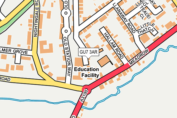 GU7 3AR map - OS OpenMap – Local (Ordnance Survey)