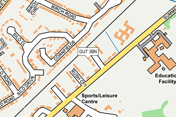 GU7 3BN map - OS OpenMap – Local (Ordnance Survey)