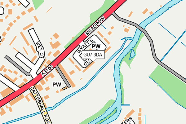 GU7 3DA map - OS OpenMap – Local (Ordnance Survey)
