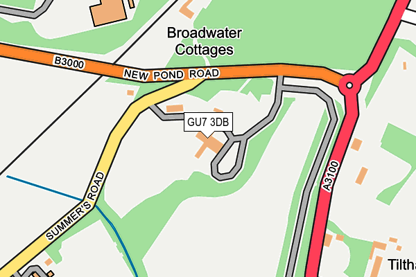 GU7 3DB map - OS OpenMap – Local (Ordnance Survey)