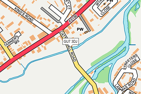 GU7 3DJ map - OS OpenMap – Local (Ordnance Survey)