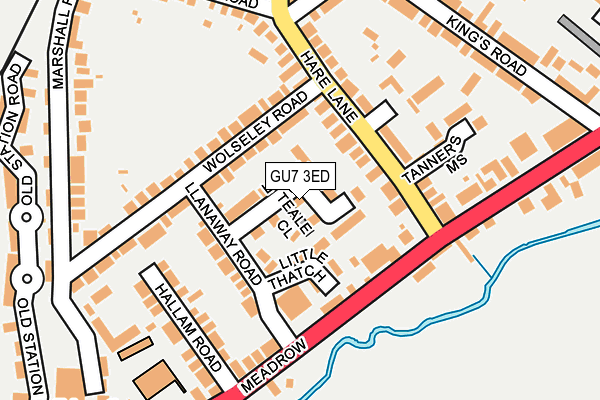 GU7 3ED map - OS OpenMap – Local (Ordnance Survey)