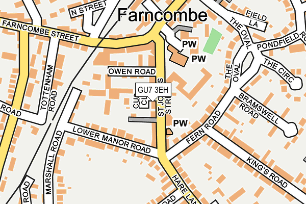 GU7 3EH map - OS OpenMap – Local (Ordnance Survey)