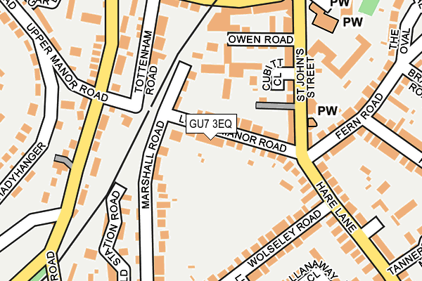 GU7 3EQ map - OS OpenMap – Local (Ordnance Survey)