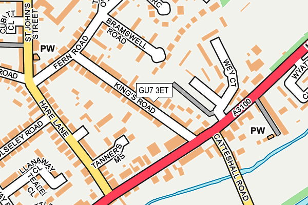 GU7 3ET map - OS OpenMap – Local (Ordnance Survey)