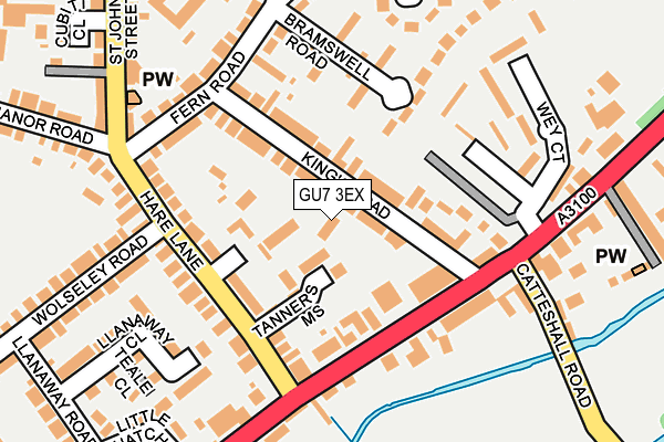 GU7 3EX map - OS OpenMap – Local (Ordnance Survey)