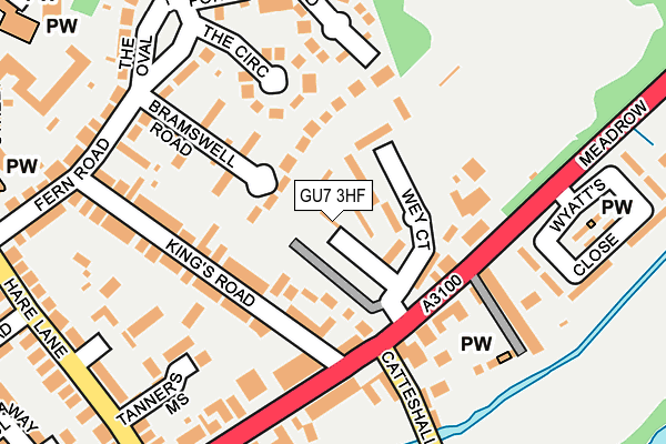GU7 3HF map - OS OpenMap – Local (Ordnance Survey)