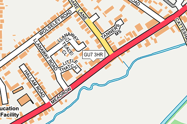GU7 3HR map - OS OpenMap – Local (Ordnance Survey)