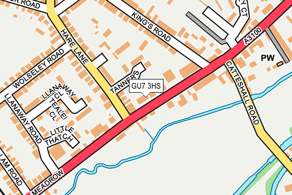 GU7 3HS map - OS OpenMap – Local (Ordnance Survey)