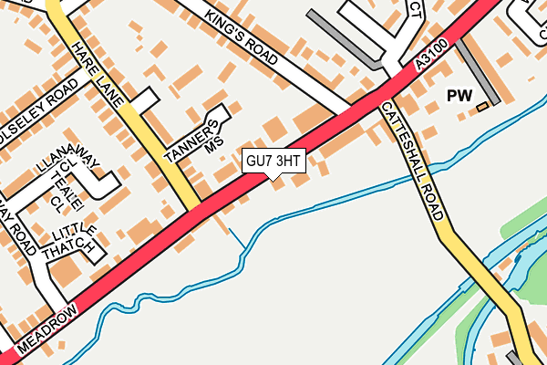 GU7 3HT map - OS OpenMap – Local (Ordnance Survey)
