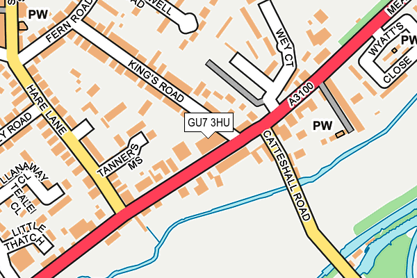 GU7 3HU map - OS OpenMap – Local (Ordnance Survey)