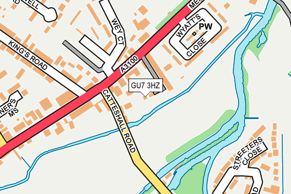 GU7 3HZ map - OS OpenMap – Local (Ordnance Survey)