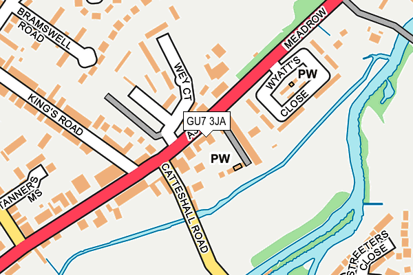GU7 3JA map - OS OpenMap – Local (Ordnance Survey)