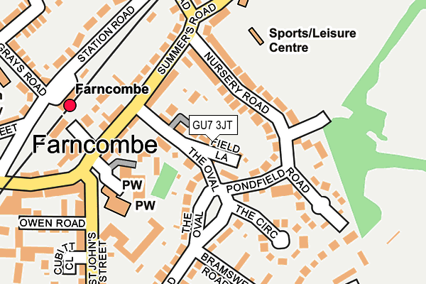 GU7 3JT map - OS OpenMap – Local (Ordnance Survey)