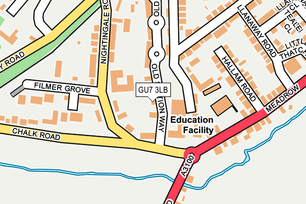 GU7 3LB map - OS OpenMap – Local (Ordnance Survey)