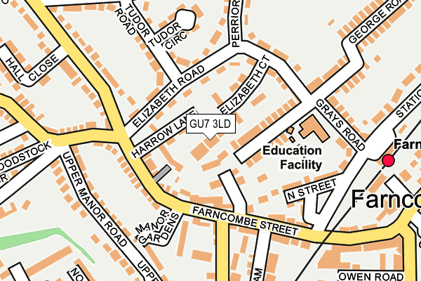 GU7 3LD map - OS OpenMap – Local (Ordnance Survey)