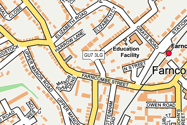 GU7 3LG map - OS OpenMap – Local (Ordnance Survey)