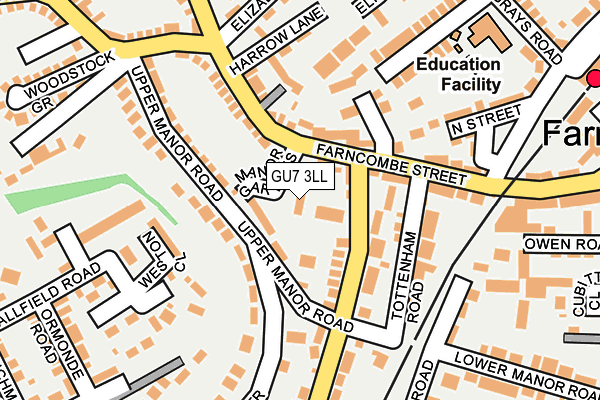 GU7 3LL map - OS OpenMap – Local (Ordnance Survey)