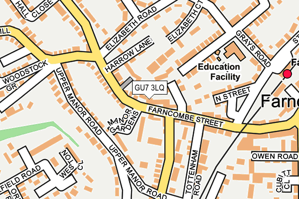 GU7 3LQ map - OS OpenMap – Local (Ordnance Survey)