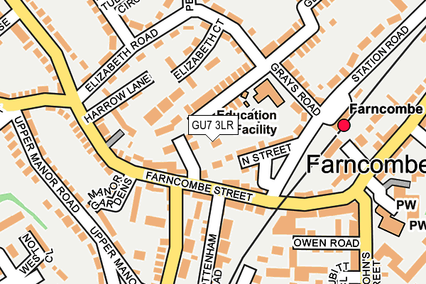 GU7 3LR map - OS OpenMap – Local (Ordnance Survey)