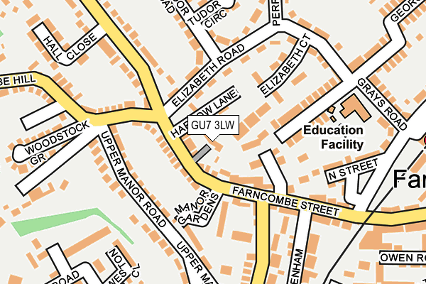 GU7 3LW map - OS OpenMap – Local (Ordnance Survey)