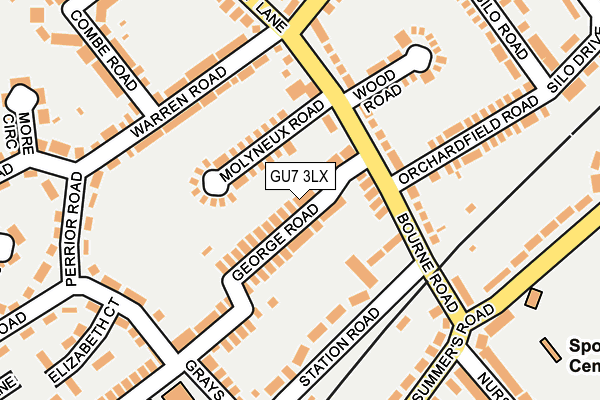 GU7 3LX map - OS OpenMap – Local (Ordnance Survey)