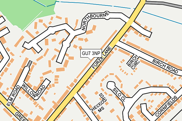 GU7 3NP map - OS OpenMap – Local (Ordnance Survey)