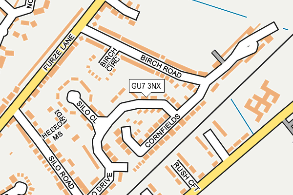 GU7 3NX map - OS OpenMap – Local (Ordnance Survey)