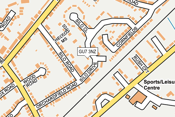 GU7 3NZ map - OS OpenMap – Local (Ordnance Survey)