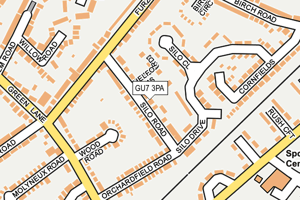 GU7 3PA map - OS OpenMap – Local (Ordnance Survey)