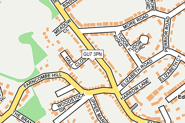 GU7 3PN map - OS OpenMap – Local (Ordnance Survey)