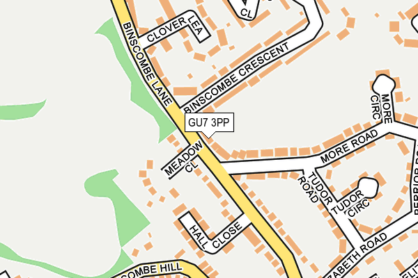GU7 3PP map - OS OpenMap – Local (Ordnance Survey)