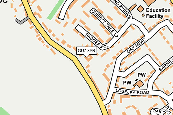 GU7 3PR map - OS OpenMap – Local (Ordnance Survey)