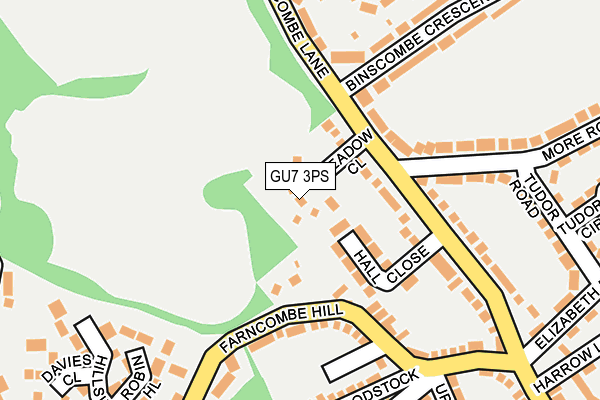 GU7 3PS map - OS OpenMap – Local (Ordnance Survey)